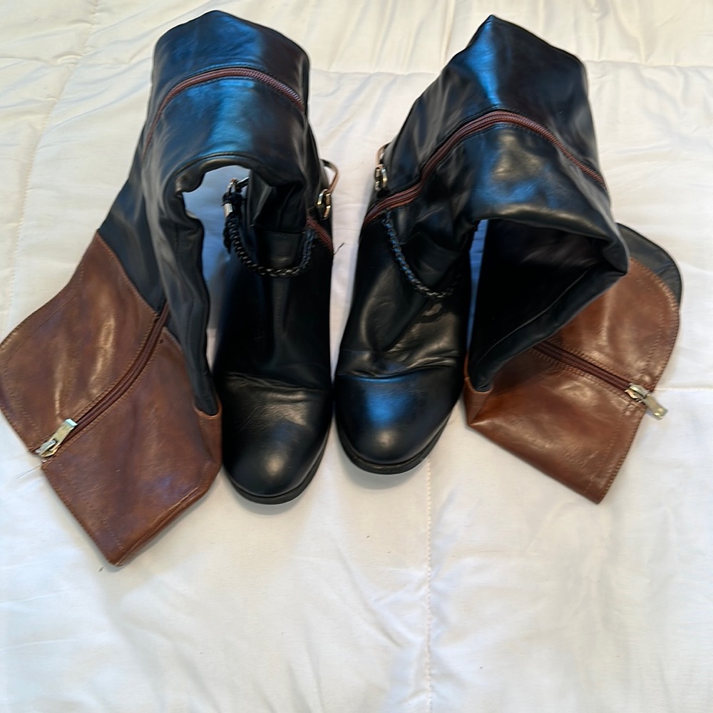 Women’s brown and black boot over the knee size 9